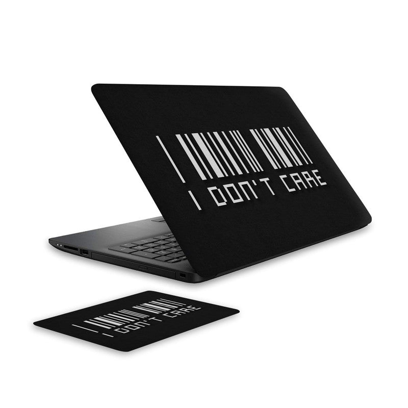 i-don't-care-laptop-skin-and-mouse-pad-combo WrapCart India Main image