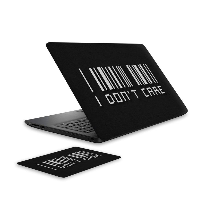 i-don't-care-laptop-skin-and-mouse-pad-combo WrapCart India