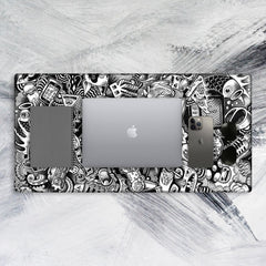 Grey Abstract Tech Mat