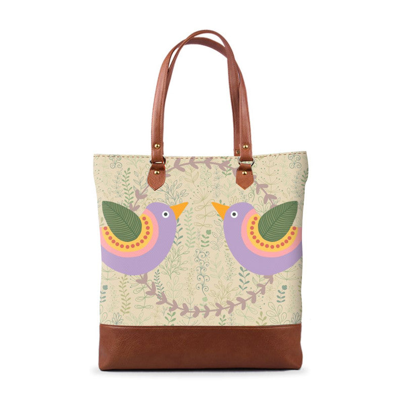 Tribal Birds Tall Tote Bag Main image