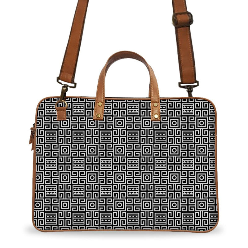 Tribal Black And White Deluxe Laptop Bag Main image