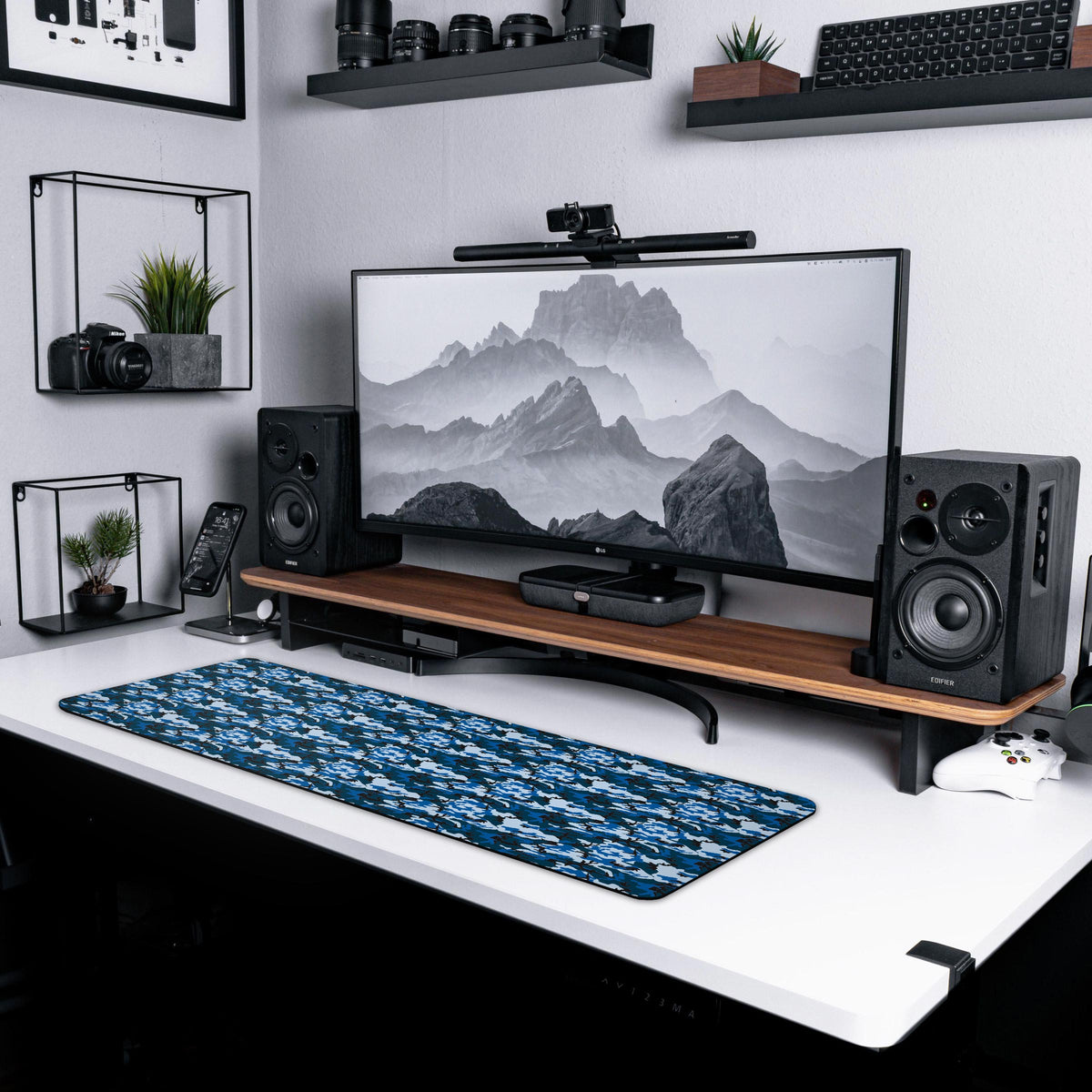 Blue Stackmat Blue Camo Tech Mat - Extra Large Desk Mat – WrapCart Skins