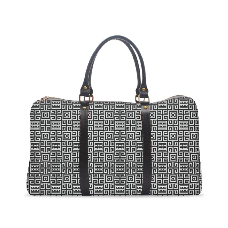 Tribal Black And White Duffle Bag