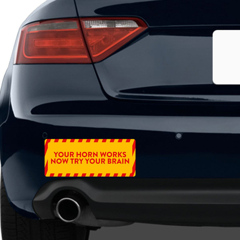 Your Horn Works Car Bumper Sticker Secondary image