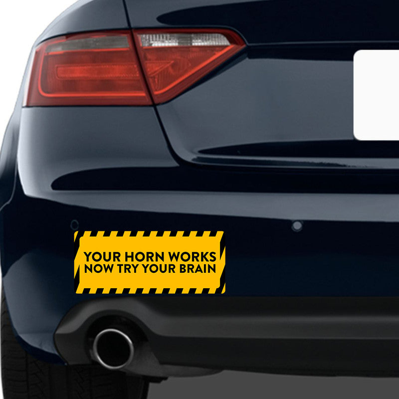 Try Your Brain Car Bumper Sticker Secondary image