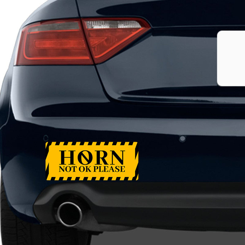 Horn Not Ok Please Car Bumper Sticker Secondary image
