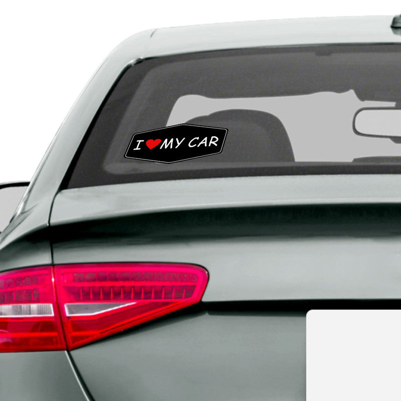 I Love My Car Car Sticker Secondary image