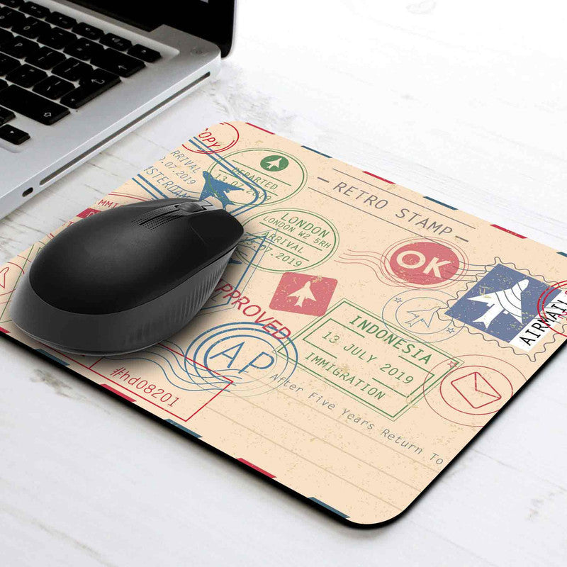 Retro Stamps MousePad