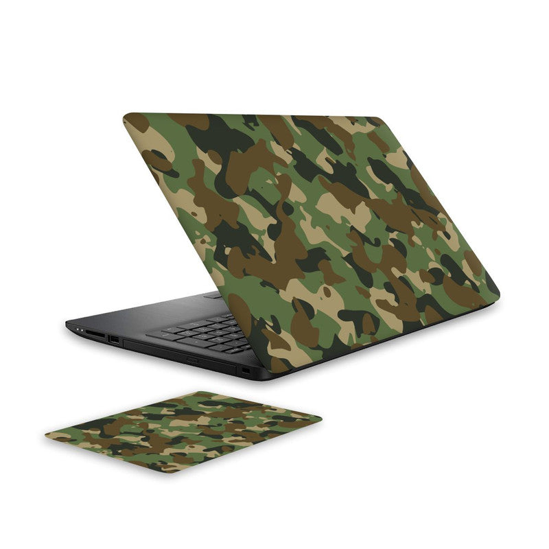 army-green-laptop-skin-and-mouse-pad-combo WrapCart India Main image