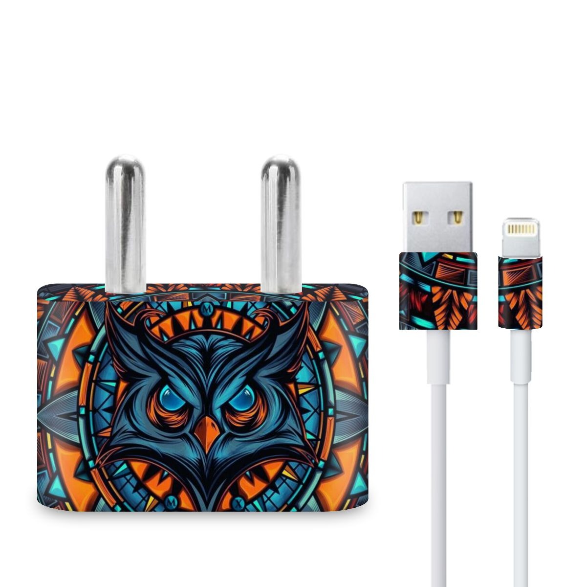 Mighty Owl Orange Owl Charger Skin Secondary image