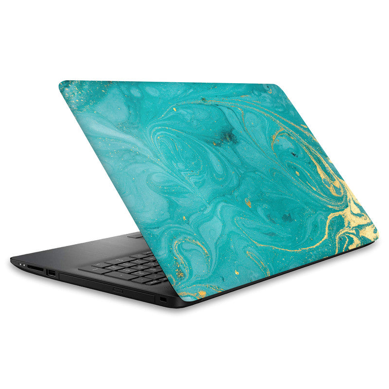 Green Gold Marble Laptop Skin Main image
