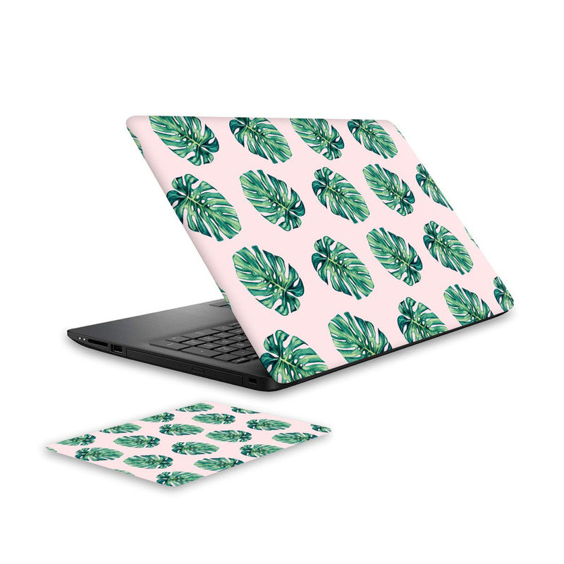 leaves-laptop-skin-and-mouse-pad-combo WrapCart India Main image