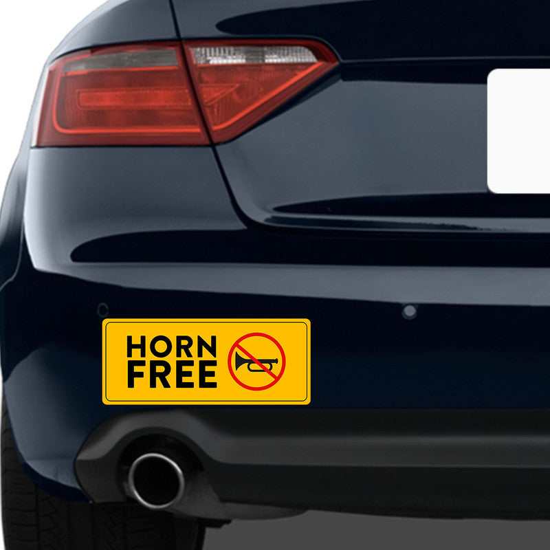 Horn Free Car Bumper Sticker Secondary image