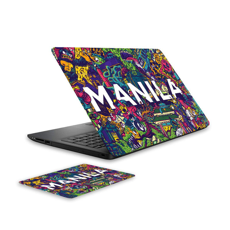 manila-laptop-skin-and-mouse-pad-combo WrapCart India Main image