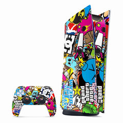 Vice City Stickers PlayStation Skin