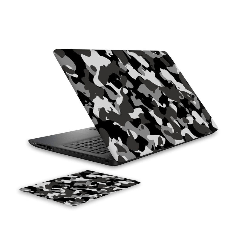 army-grey-laptop-skin-and-mouse-pad-combo WrapCart India Main image