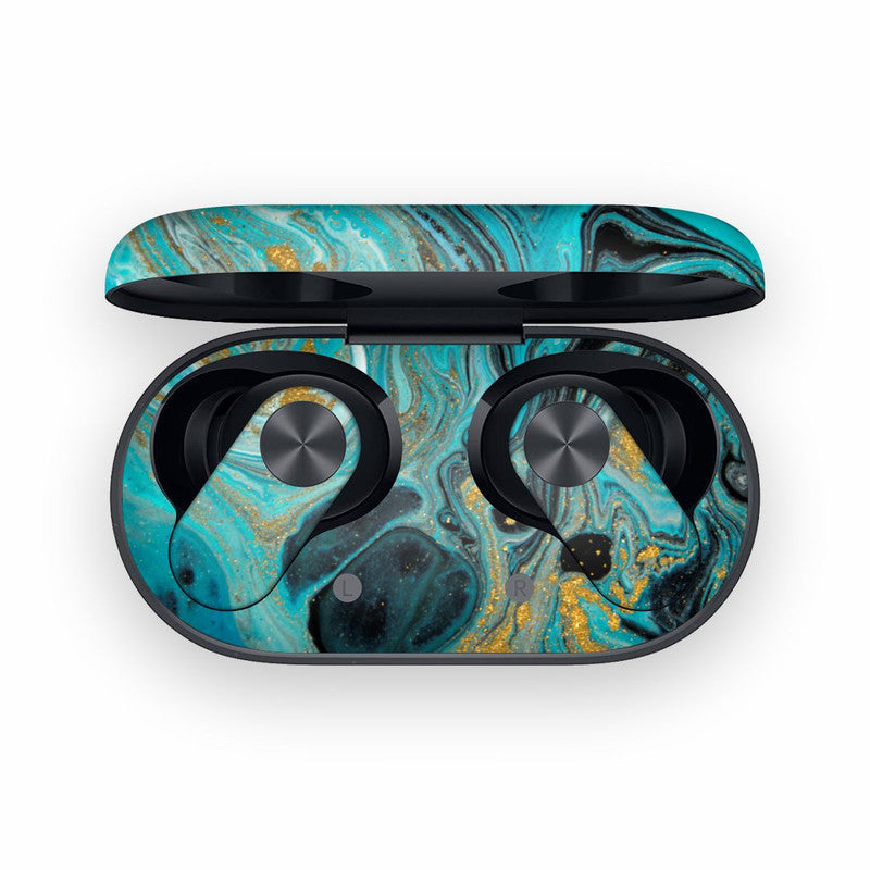 Blue Gold OnePlus Nord Buds 2 Skin Main image