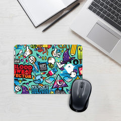 Blue Abstract Mouse Pad