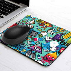 Blue Abstract Mouse Pad