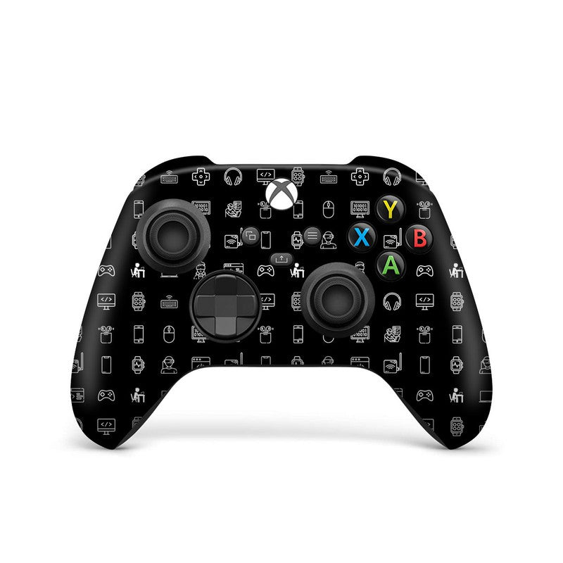 Tech Icons Black Joystick Controller Skin Main image