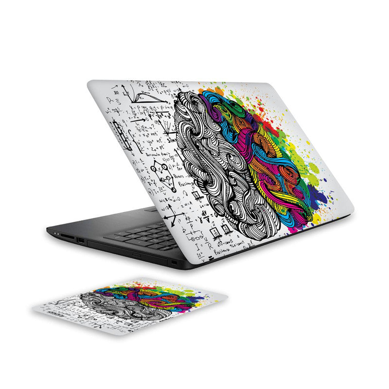 neuro-art-laptop-skin-and-mouse-pad-combo WrapCart India Main image