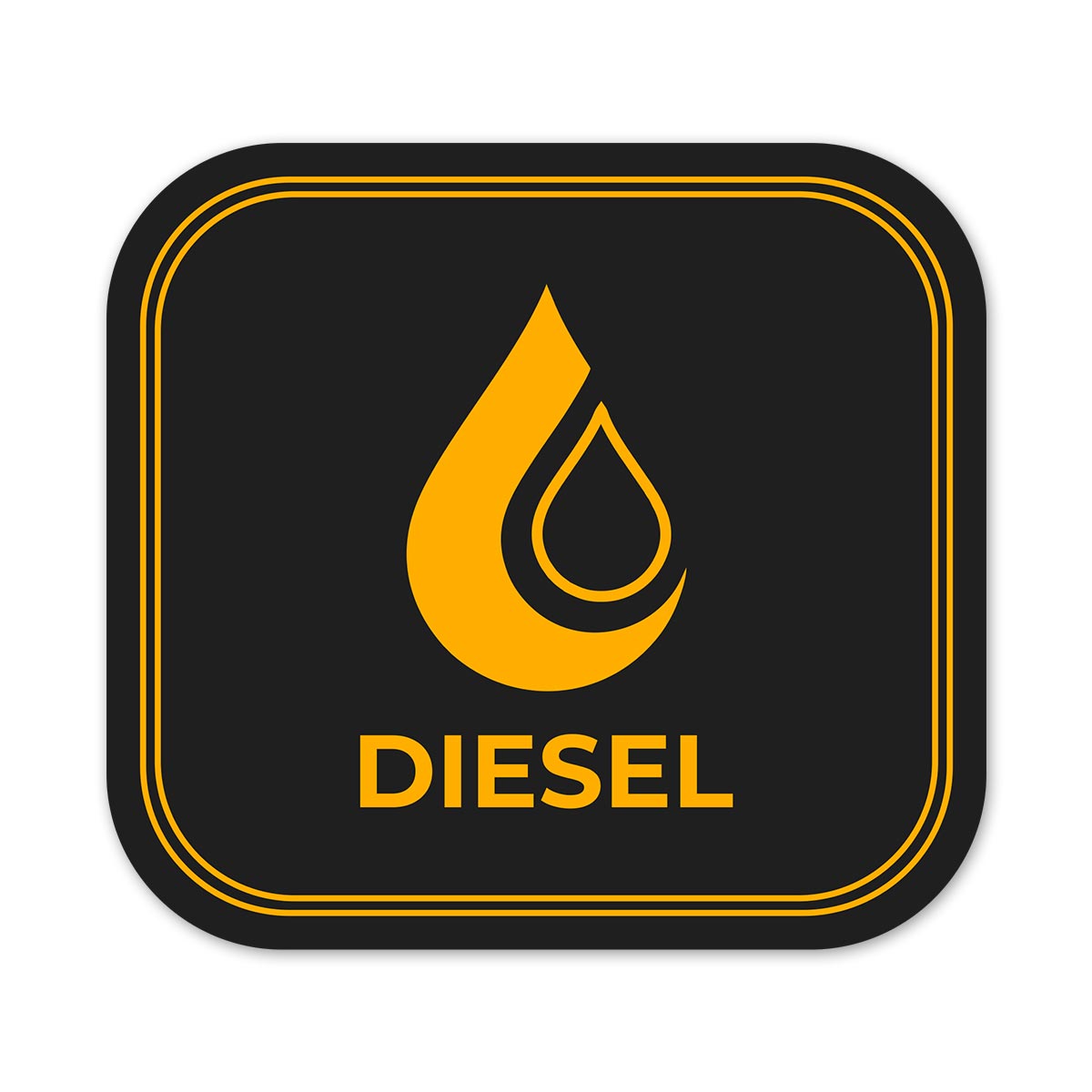 Diesel #6 Square Car Fuel Tank Decal Secondary image