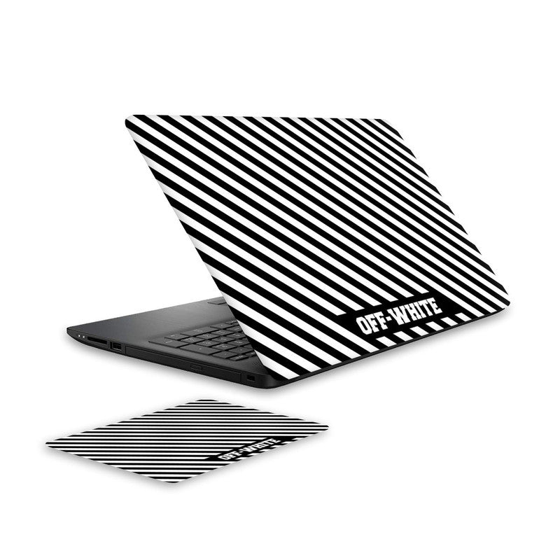 off-white-laptop-skin-and-mouse-pad-combo WrapCart India Main image