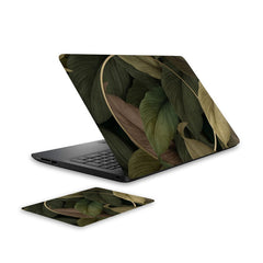 olive-leaves-laptop-skin-and-mouse-pad-combo WrapCart India