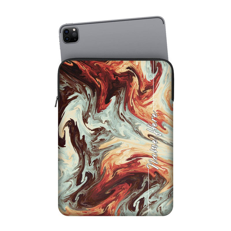 Coral Waves Custom Name iPad Sleeve Main image