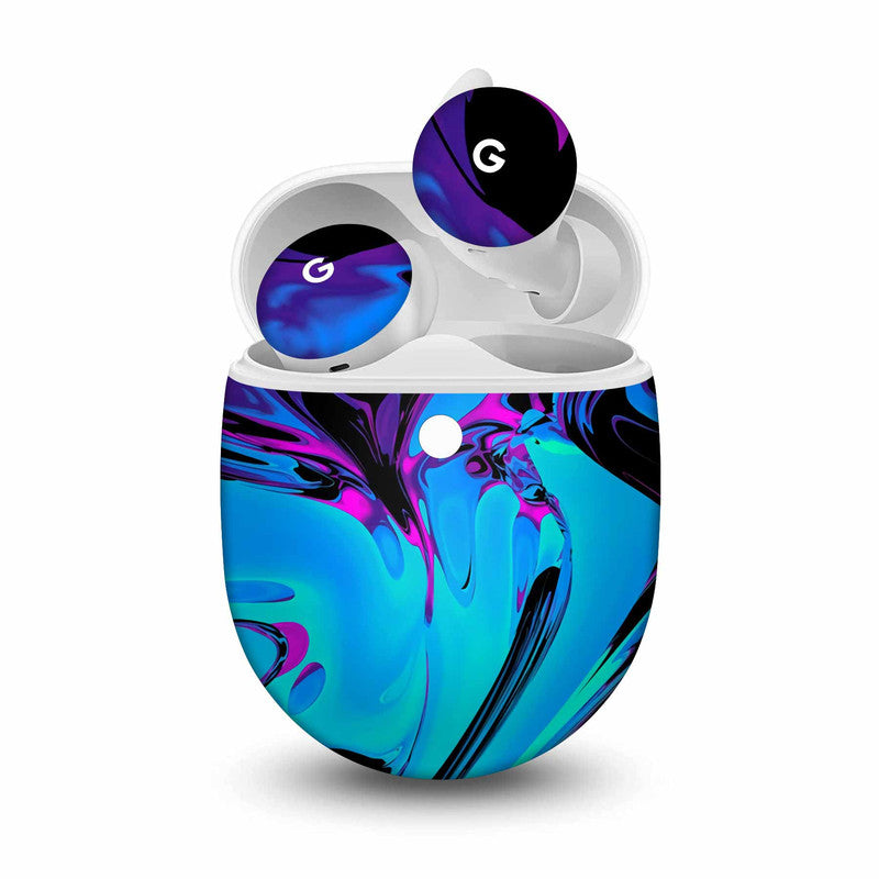 Blue Mercury Skin For Pixel Buds A-Series 
