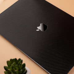 Macbook Black Carbon Laptop Skins