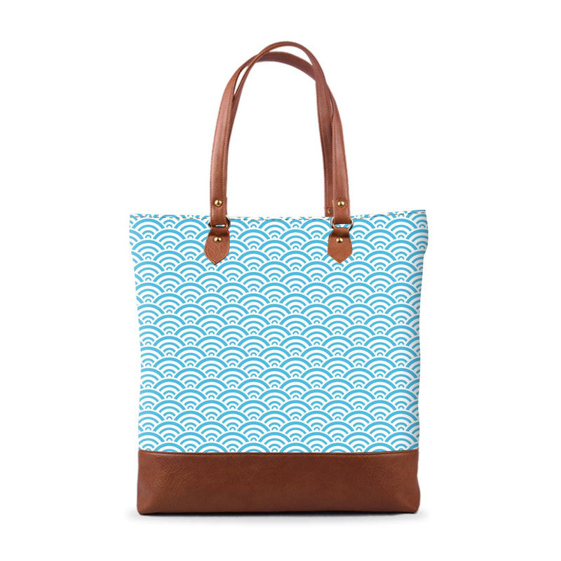 Blue Waves Tall Tote Bag Main image