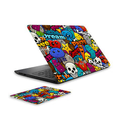 party-laptop-skin-and-mouse-pad-combo WrapCart India