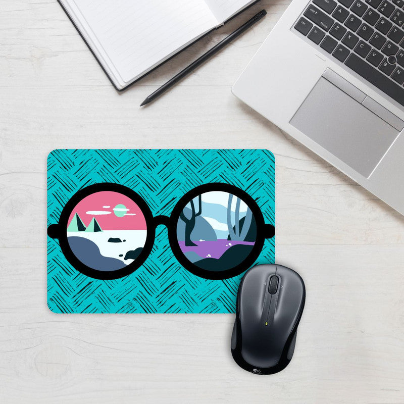 Wonderlust Glasses Mouse Pad Secondary image