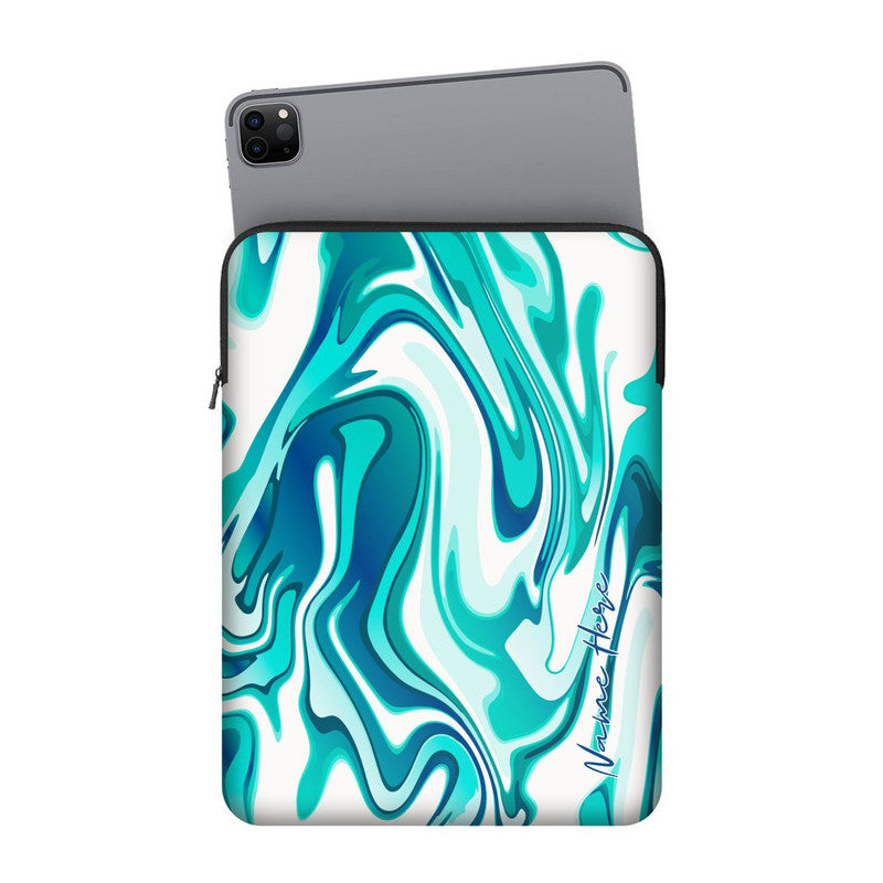 Green Coral Custom Name iPad Sleeve Main image