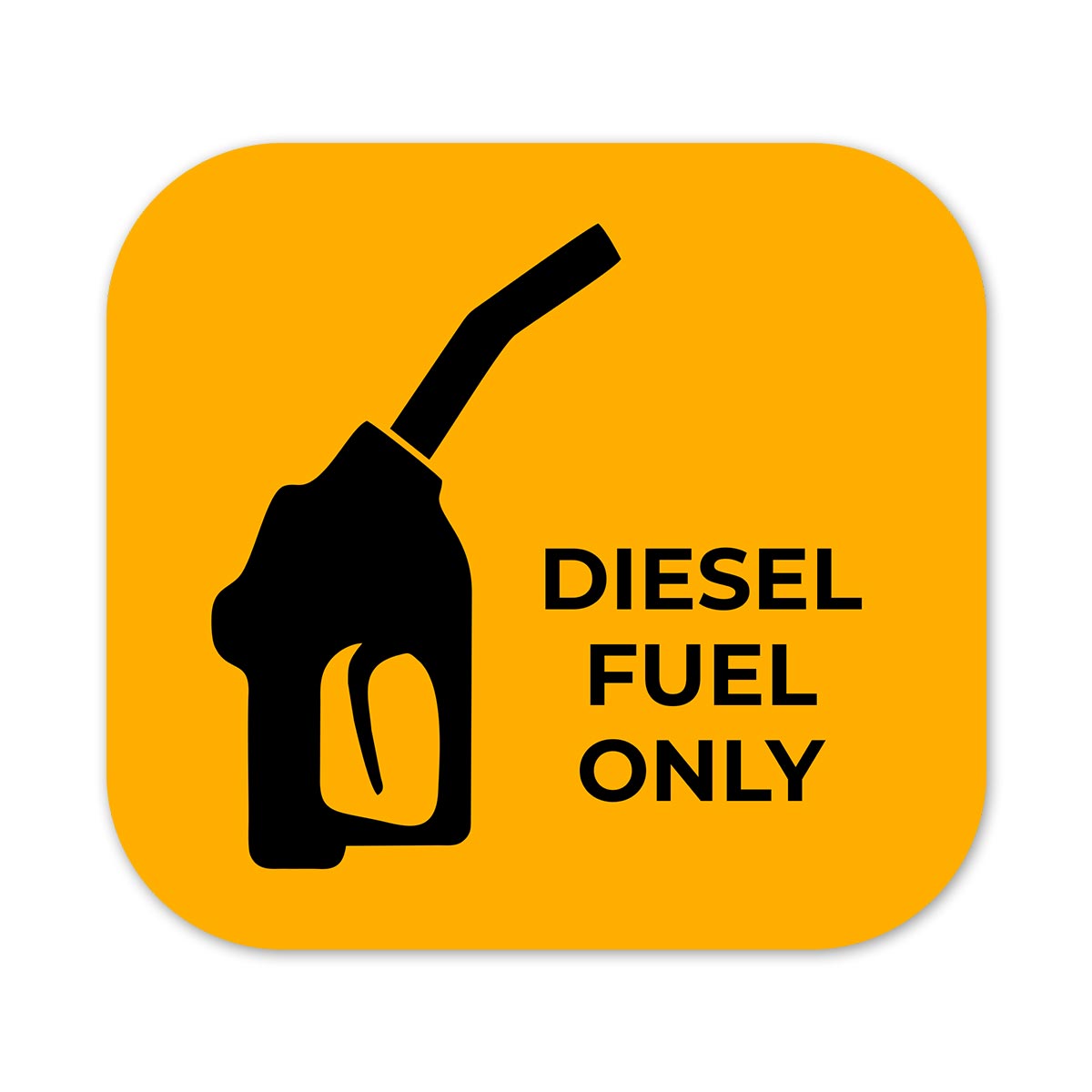 Diesel #7 Square Car Fuel Tank Decal Secondary image