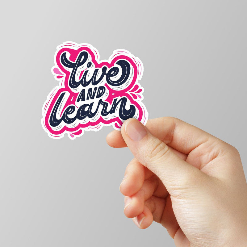 Live & Learn Laptop Sticker Main image