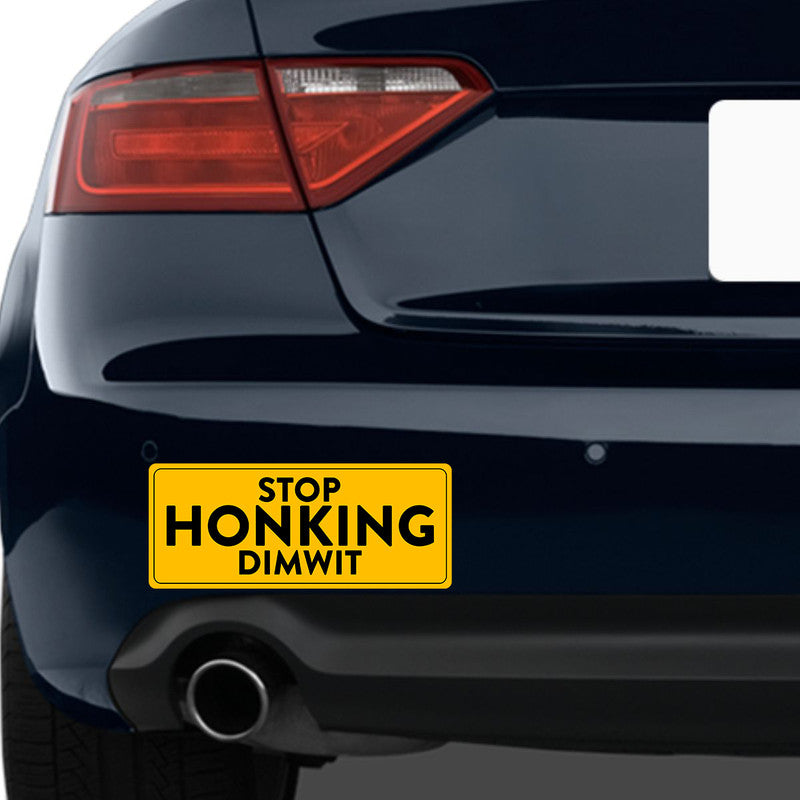 Stop Honking Car Bumper Sticker Secondary image