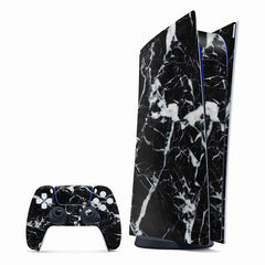Black Marble PlayStation Skin