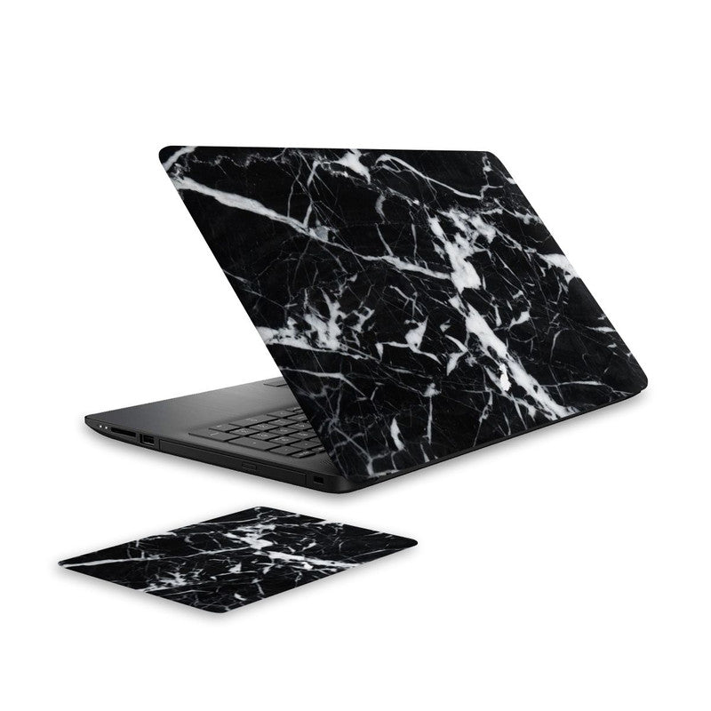black-marble-laptop-skin-and-mouse-pad-combo WrapCart India Main image