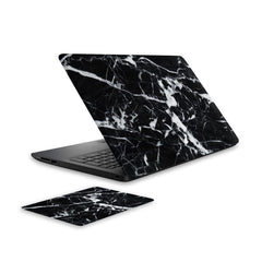 black-marble-laptop-skin-and-mouse-pad-combo WrapCart India
