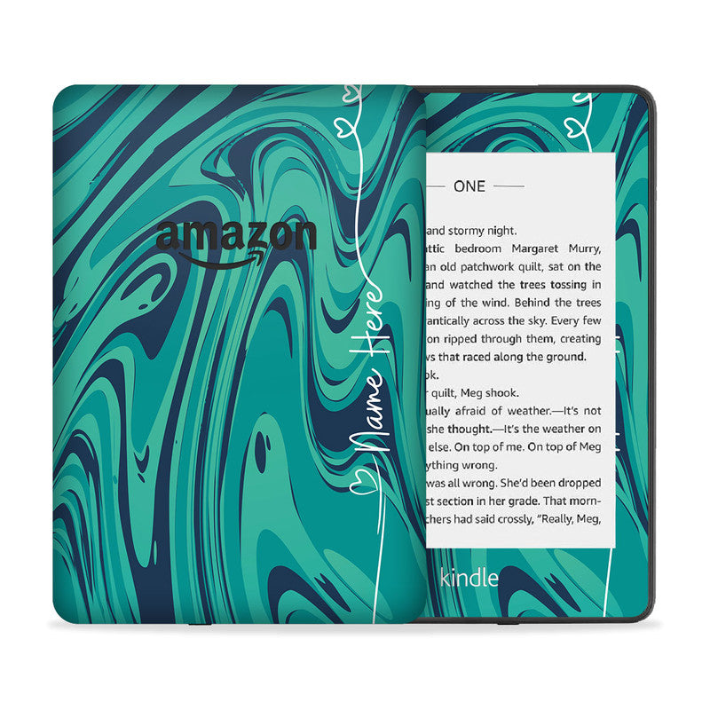 Flowy Custom Name Skin For Kindle Main image