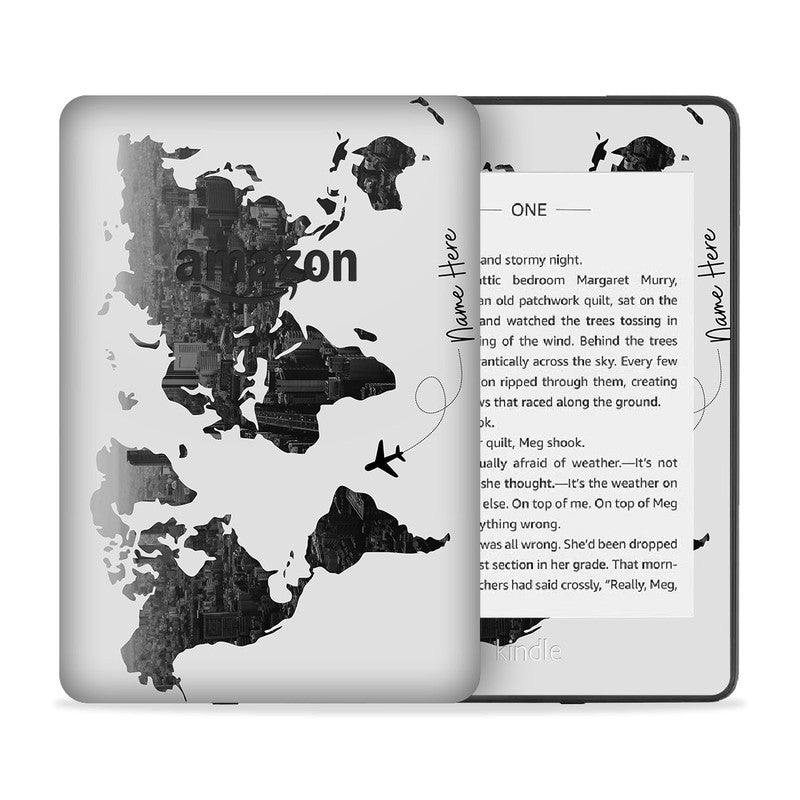 All Over The World Custom Name Skin For Kindle Main image
