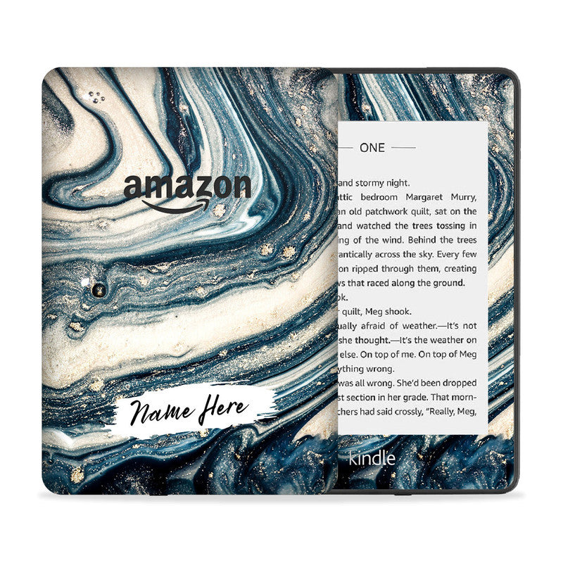 Glitter Marble Custom Name Skin For Kindle