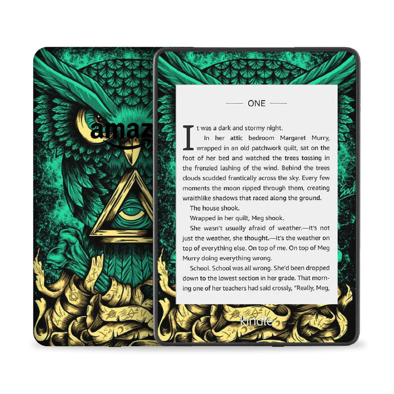 Kindle Green Owl Skin Main image