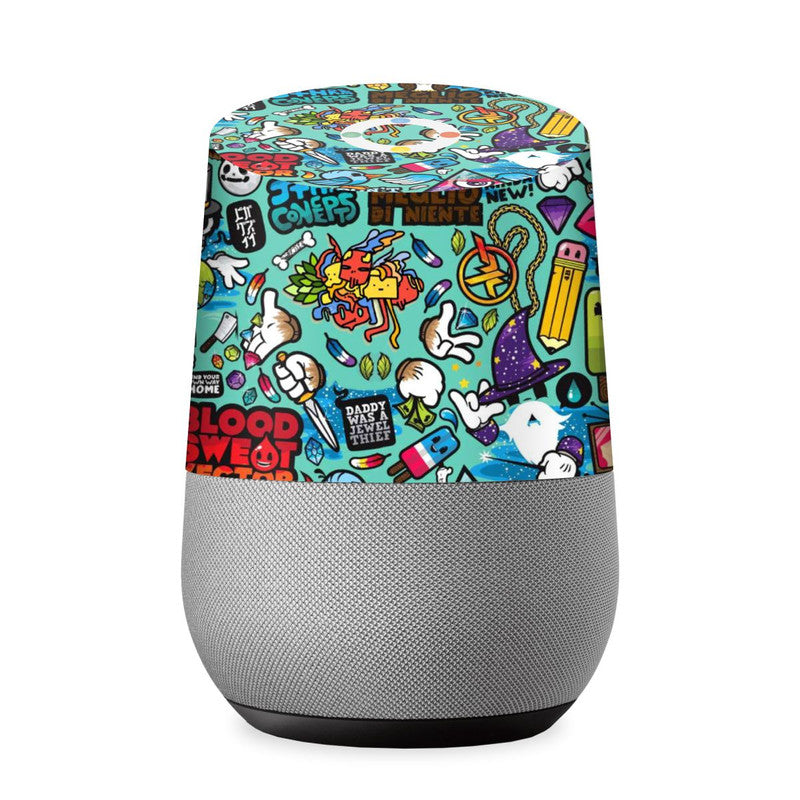 Google Home Blue Abstract Skin