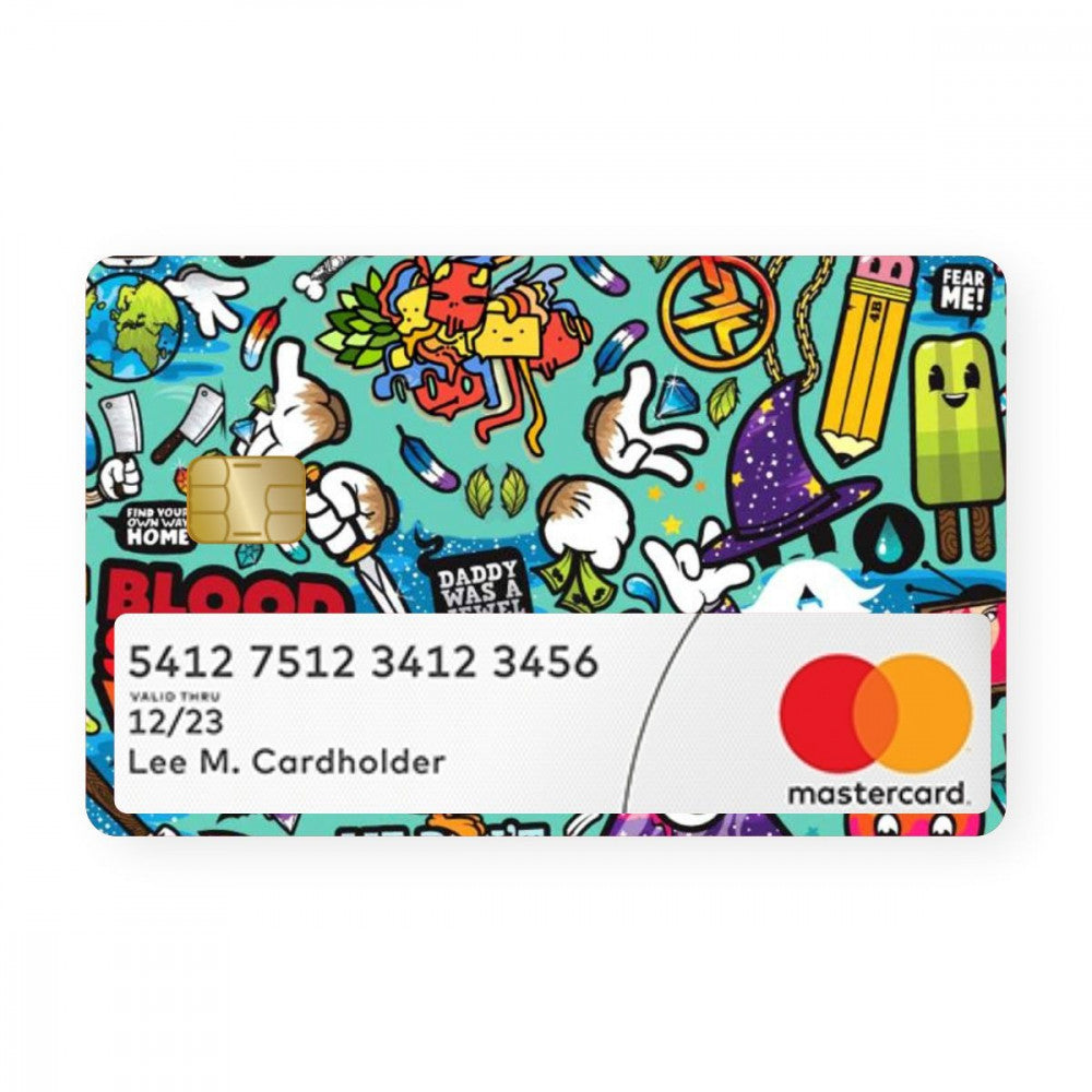 Blue Abstract With Window Card - WrapCart Credit Card Skins Main image