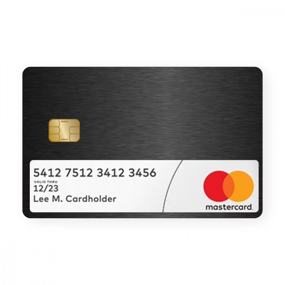 Black Metal Brush With Window Card - WrapCart Debit Card Skins Main image