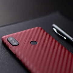 Red Carbon Fibre Mobile Skin