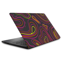 Wavy Neon Orange Laptop Skins